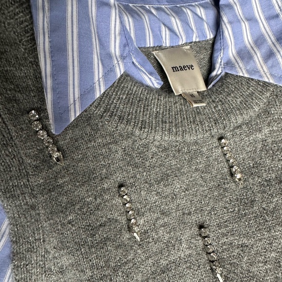 Anthropologie Maeve Twofer Sweater Shirt - Picture 2 of 4